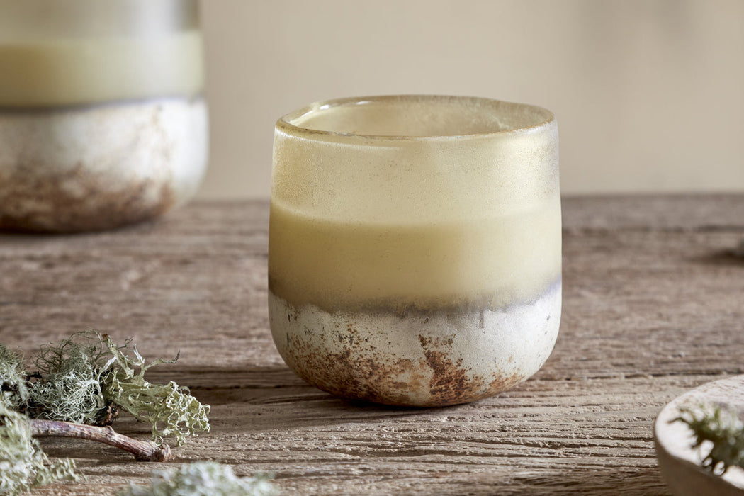 Oakmoss Rose 1 Wick Scented Candle Yellow