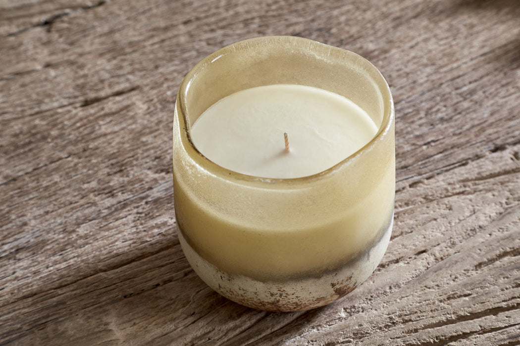 Oakmoss Rose 1 Wick Scented Candle Yellow