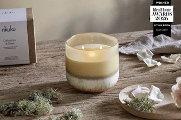 Oakmoss & Rose 3 Wick Scented Candle - Yellow - 3 Wick