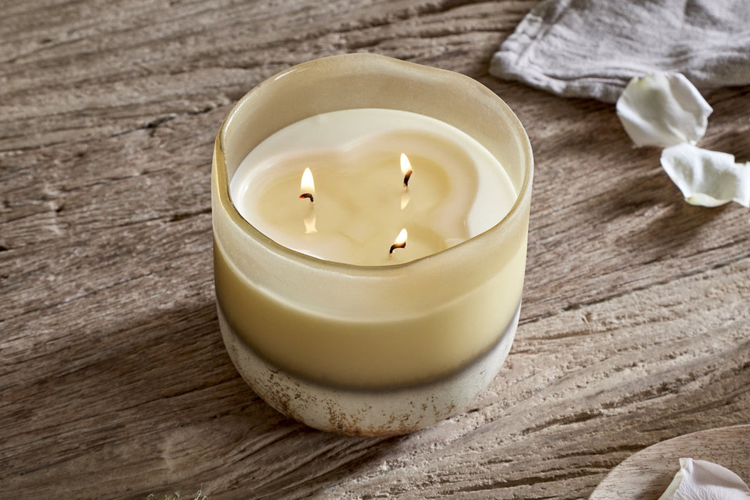 Oakmoss Rose Scented Candle Yellow