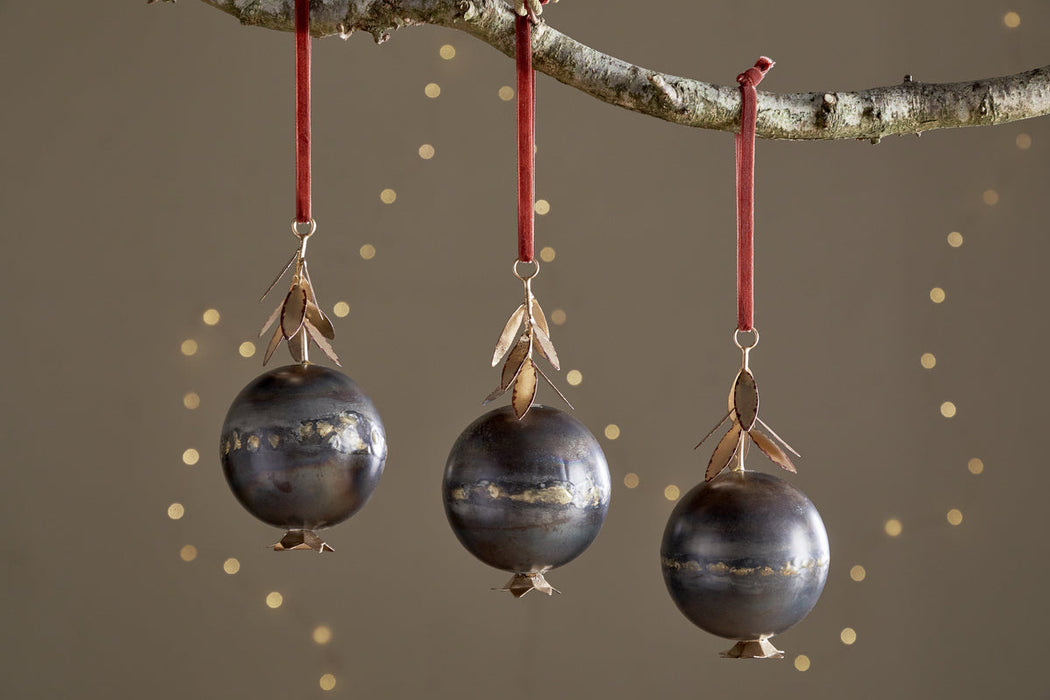 Kalira Baubles Black Brass Set Of 3