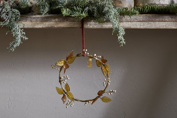 Parili Glass Wreath - Small - Ochre - Small