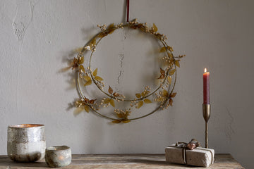 Parili Glass Wreath - Large - Ochre - Large