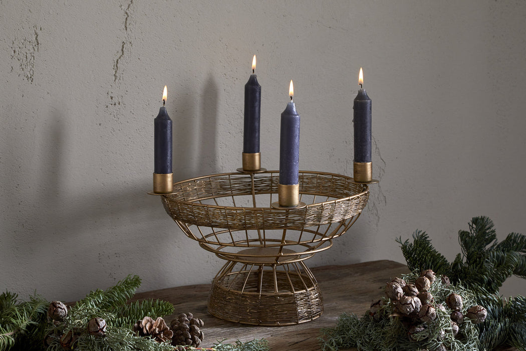 Sangala Candle Holder Antique Brass