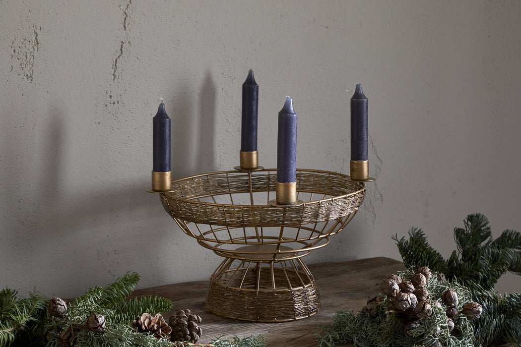 Sangala Candle Holder Antique Brass