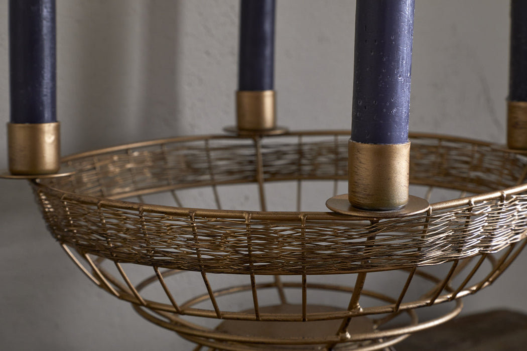 Sangala Candle Holder Antique Brass