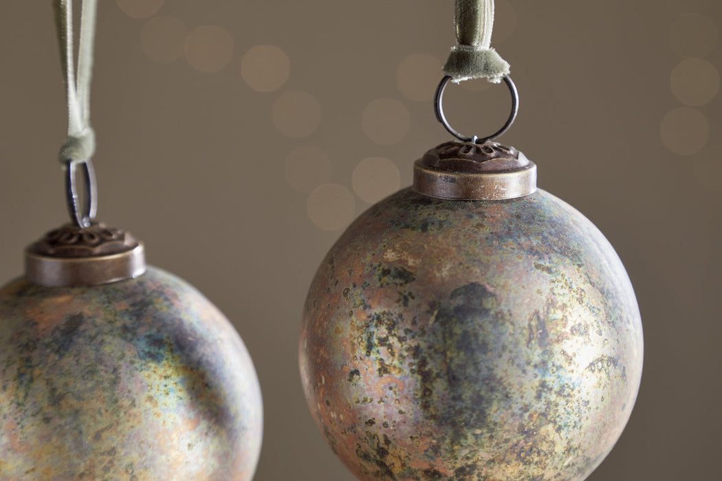 Mavu Baubles Rustic Bronze Green Set Of 4