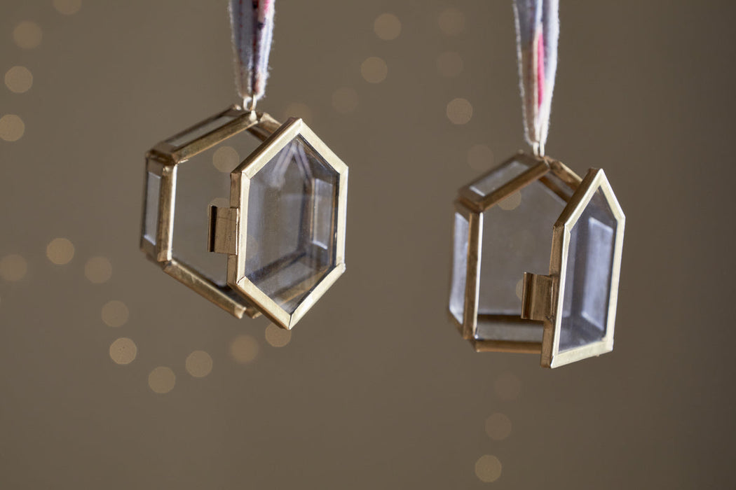 Tiny Kiko Box Decorations Antique Brass Set Of 2