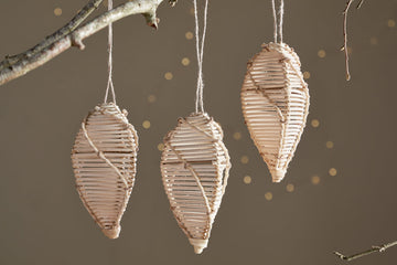Sempala Wicker Baubles - Natural - (Set of 3)
