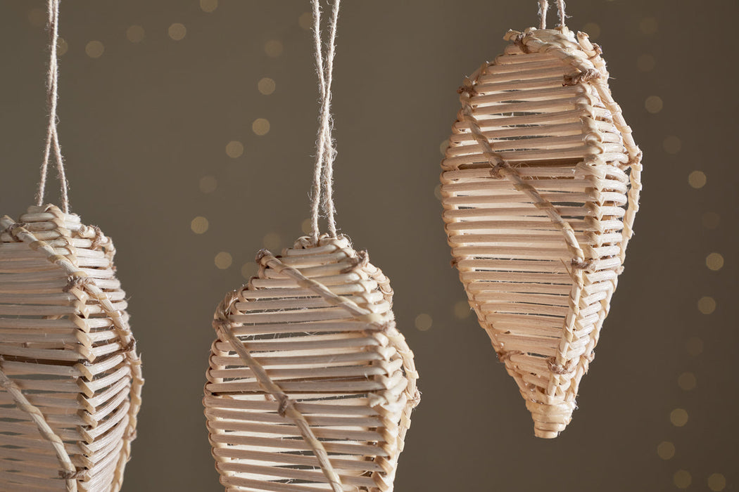 Sempala Wicker Baubles Natural Set Of 3