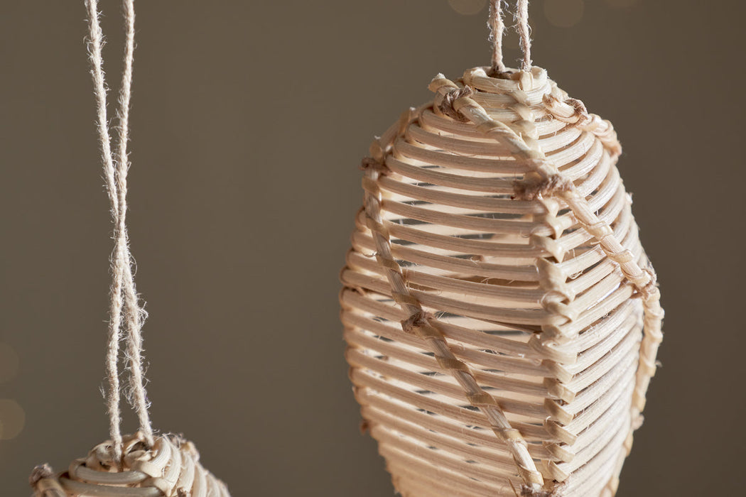 Sempala Wicker Baubles Natural Set Of 3