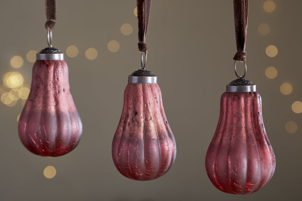 Pannee Drop Baubles Merlot Set Of 4