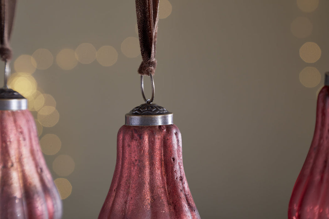 Pannee Drop Baubles Merlot Set Of 4