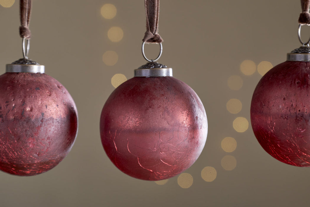 Pannee Round Baubles Merlot Set Of 4