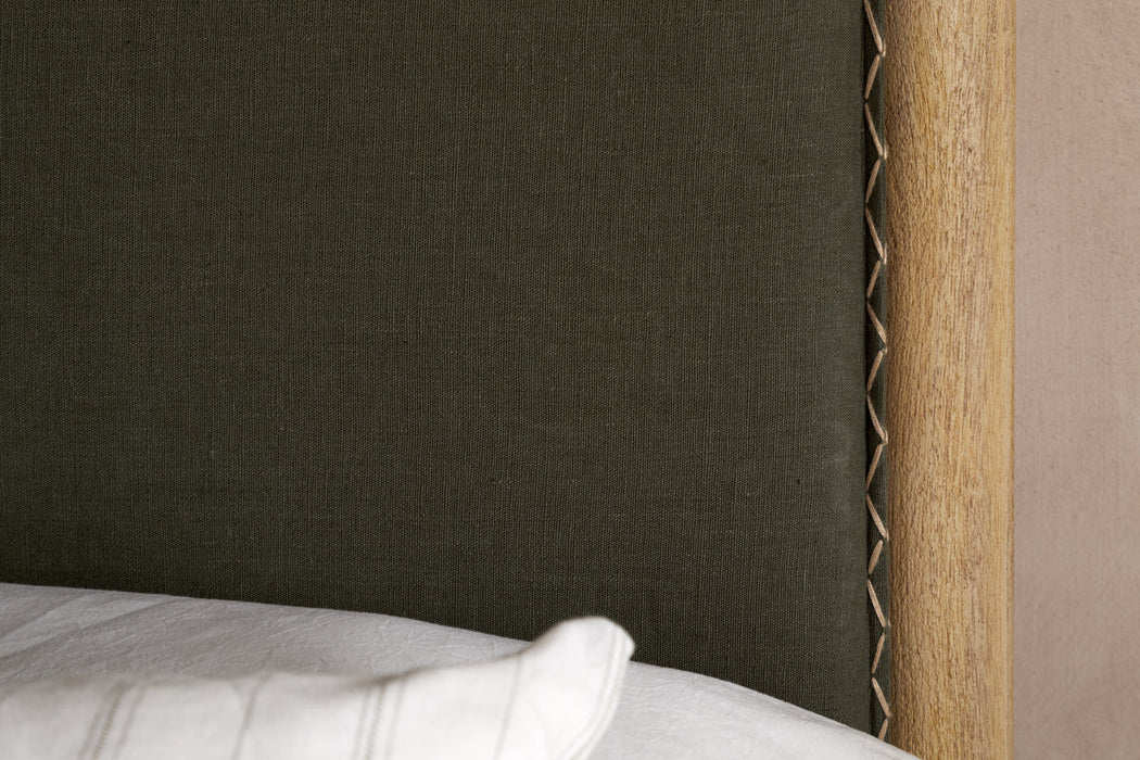 Sri Mango Wood Bed - Moss
