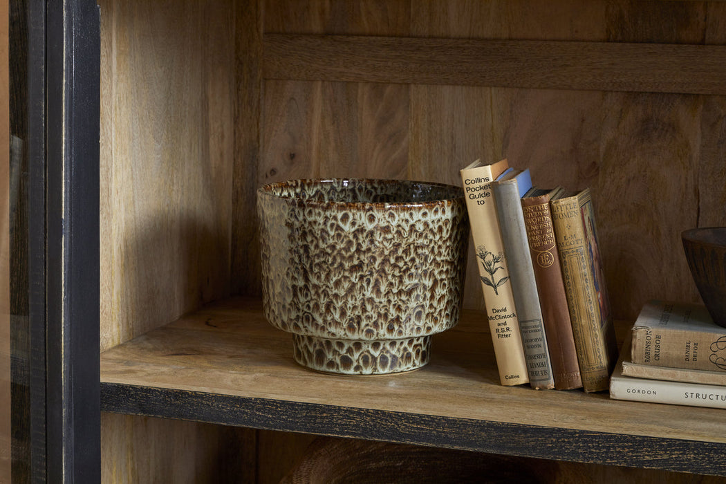 Valin Mango Wood & Glass Cabinet - Natural