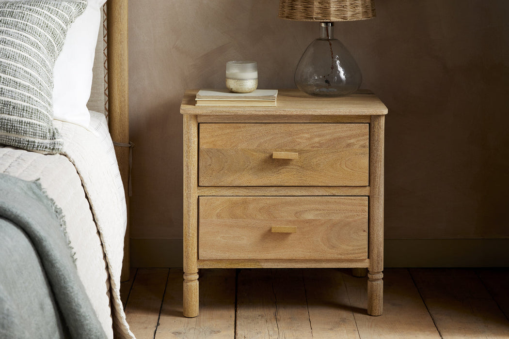 Sri Mango Wood Bedside Table Natural