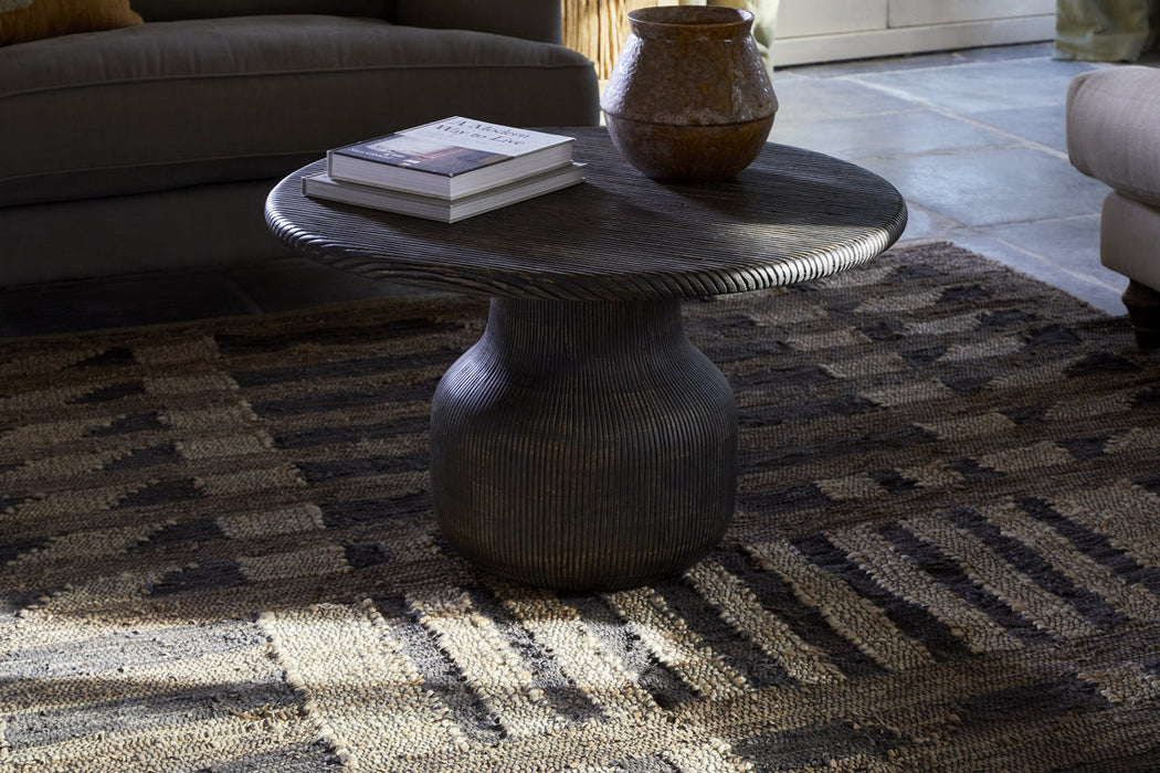 Vivan Grooved Coffee Table Charcoal