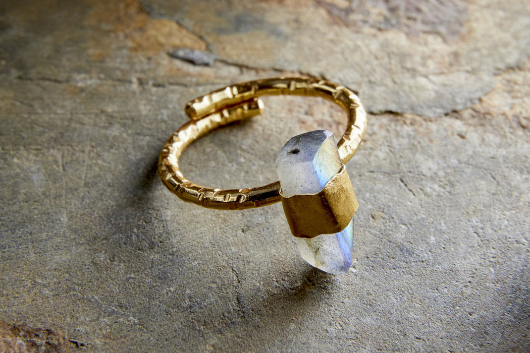 Darti Labradorite Ring Gold