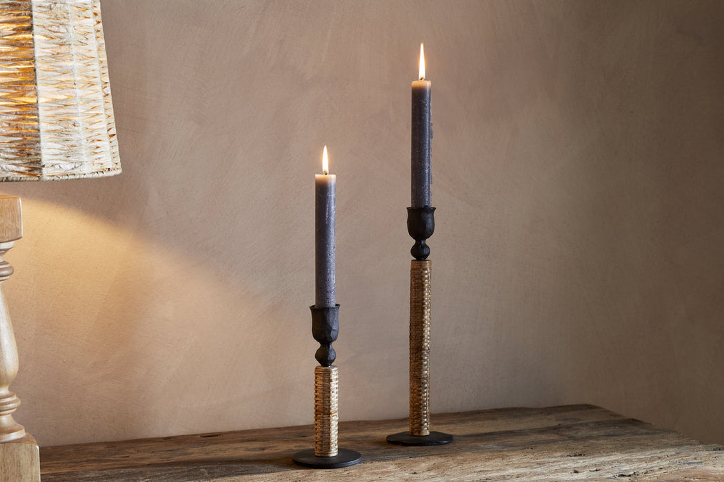 Musika Woven Candle Stick Black Natural