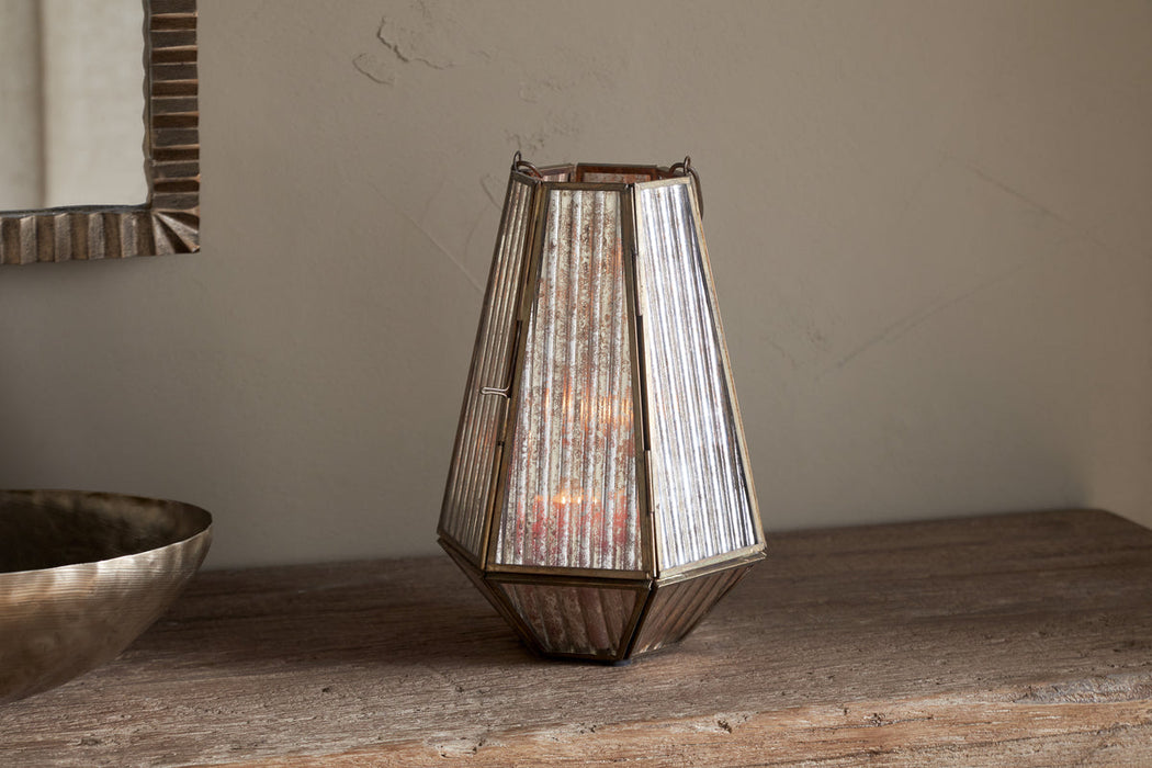 Igbo Lantern Brass Clear