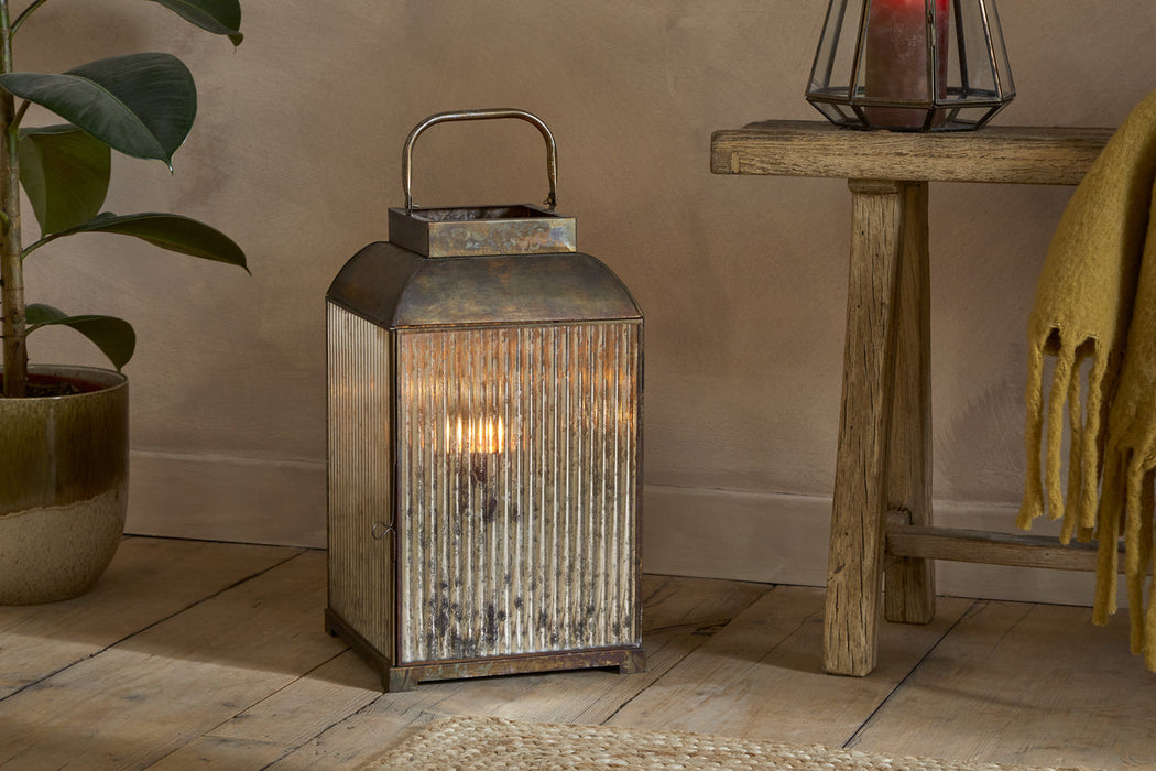 Ruala Lantern Brass Clear