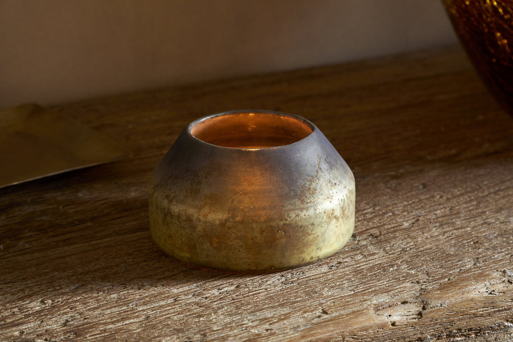Singal Candle Holder Green Smoke