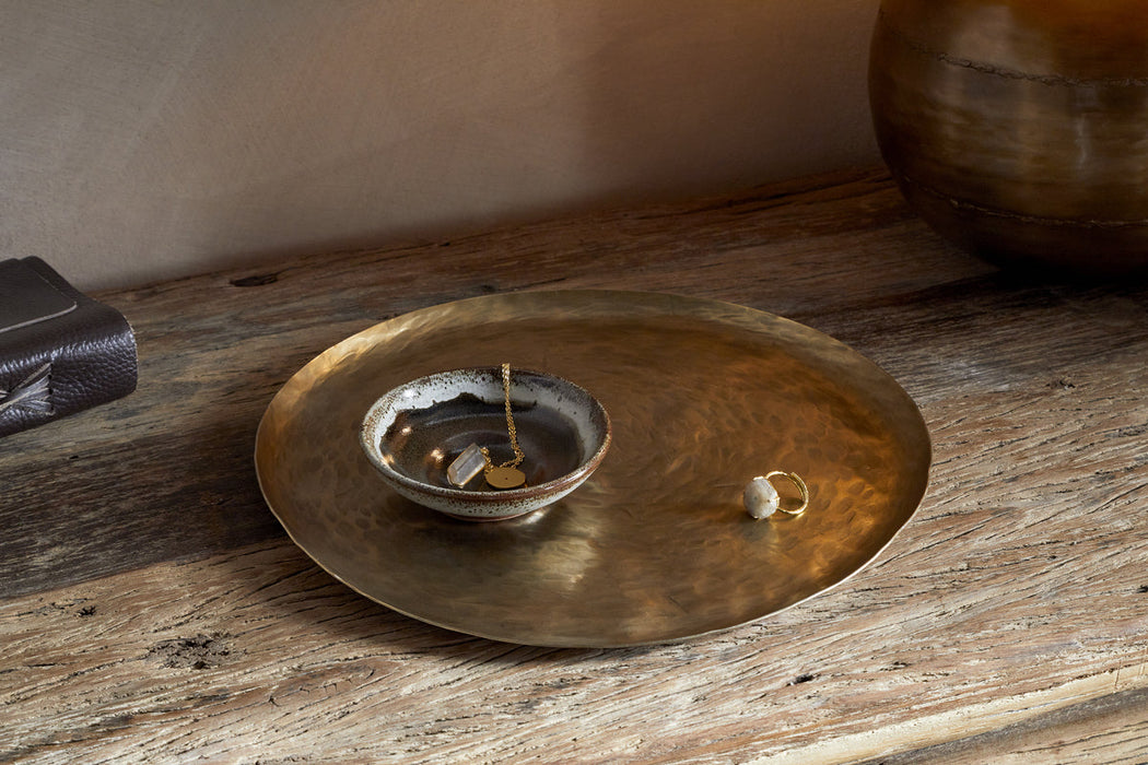 Oorja Round Tray Brass