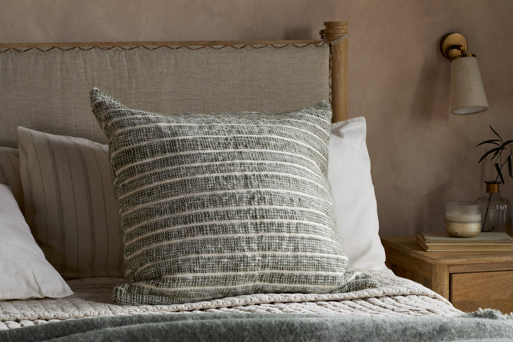 Tudo Handwoven Merino Cushion Cover Moss Natural 65 X 65Cm