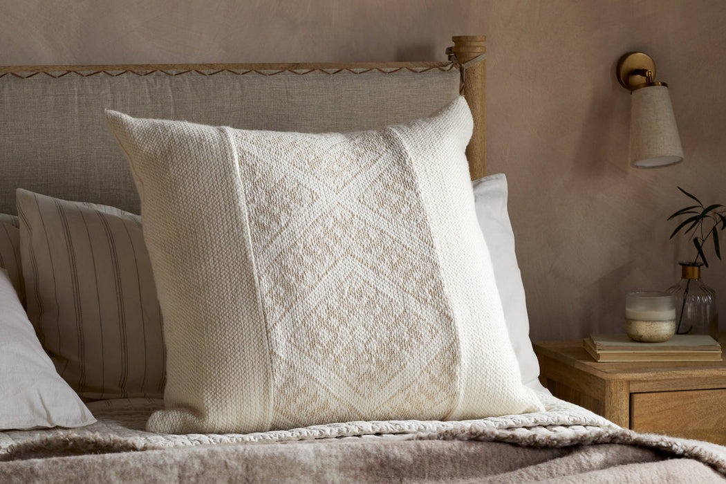 Girja Handwoven Merino Cushion Cover Cream 65 X 65Cm