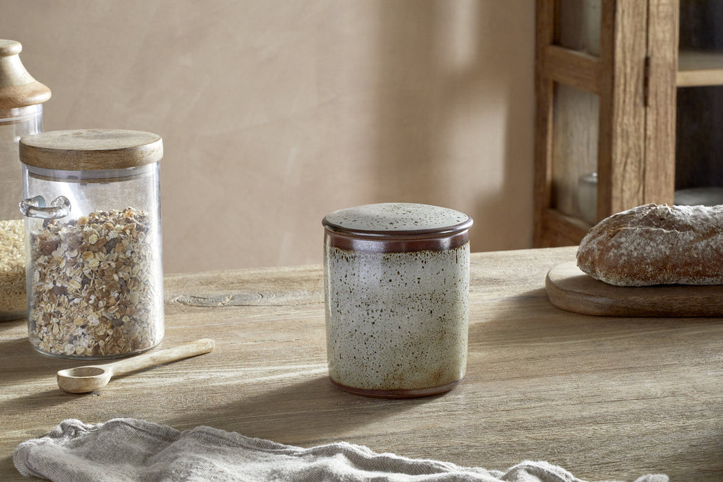 Cam Lidded Storage Jar Mocha