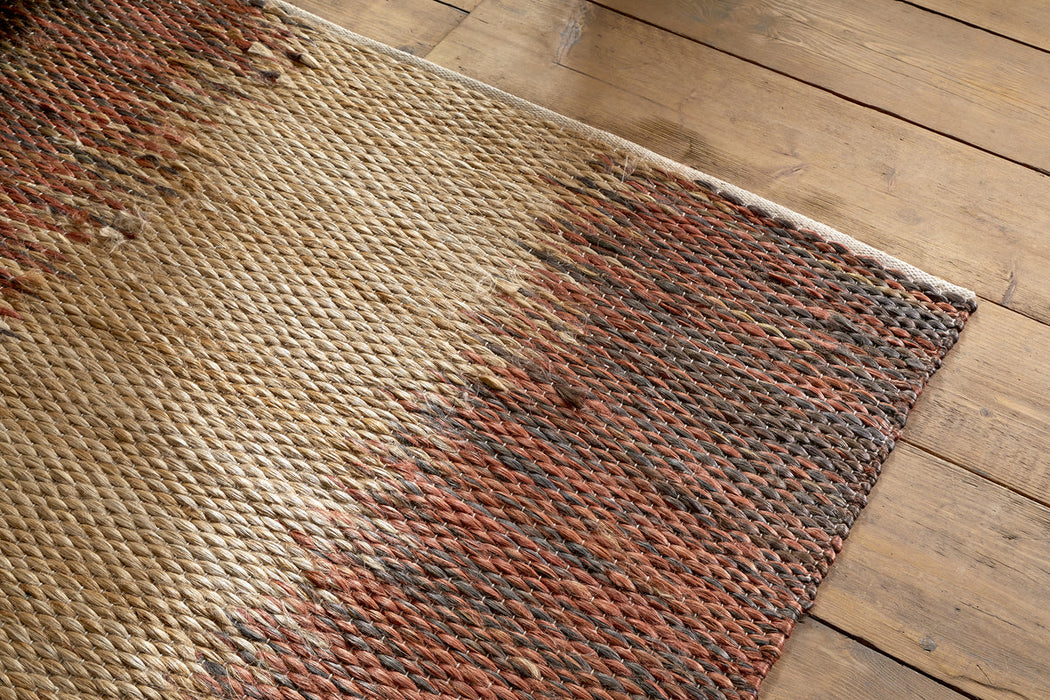 Kekere Jute & Cotton Rug - Natural & Rust