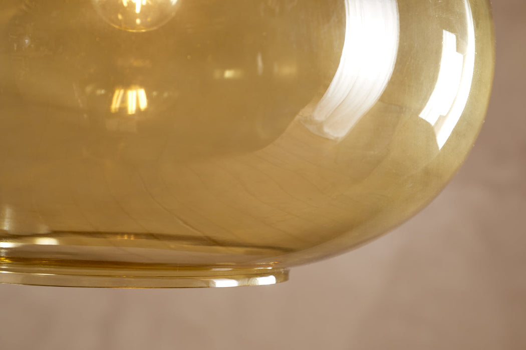 Otoro Recycled Glass Pendant - Honey - Large Round