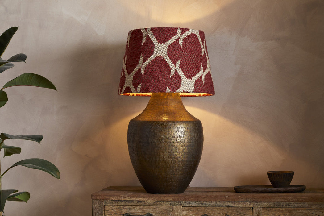 Haadu Jute Kilim Lampshade Rust Natural Large