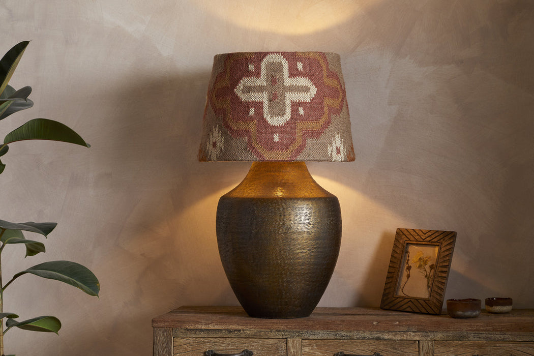 Yatra Jute Kilim Lampshade Rust Natural Large