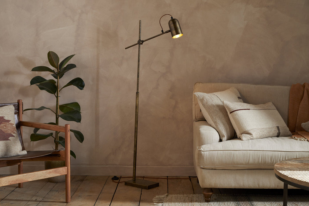 Thenkara Directional Floor Lamp Antique Brass