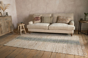 Zairya Jute & Cotton Rug - Sea Foam - 150 x 240cm