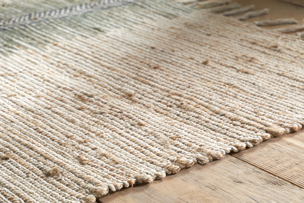 Zairya Jute & Cotton Rug - Sea Foam