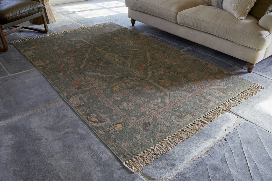 Okuta Jute Heirloom Rug Olive Green 150 X 240Cm