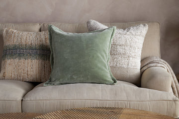 Menmai Velvet Cushion Cover - Eucalyptus - 50 x 50cm