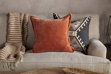 Menmai Velvet Cushion Cover - Cinnamon - 50 x 50cm