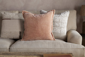 Menmai Velvet Cushion Cover - Dusty Pink - 50 x 50cm