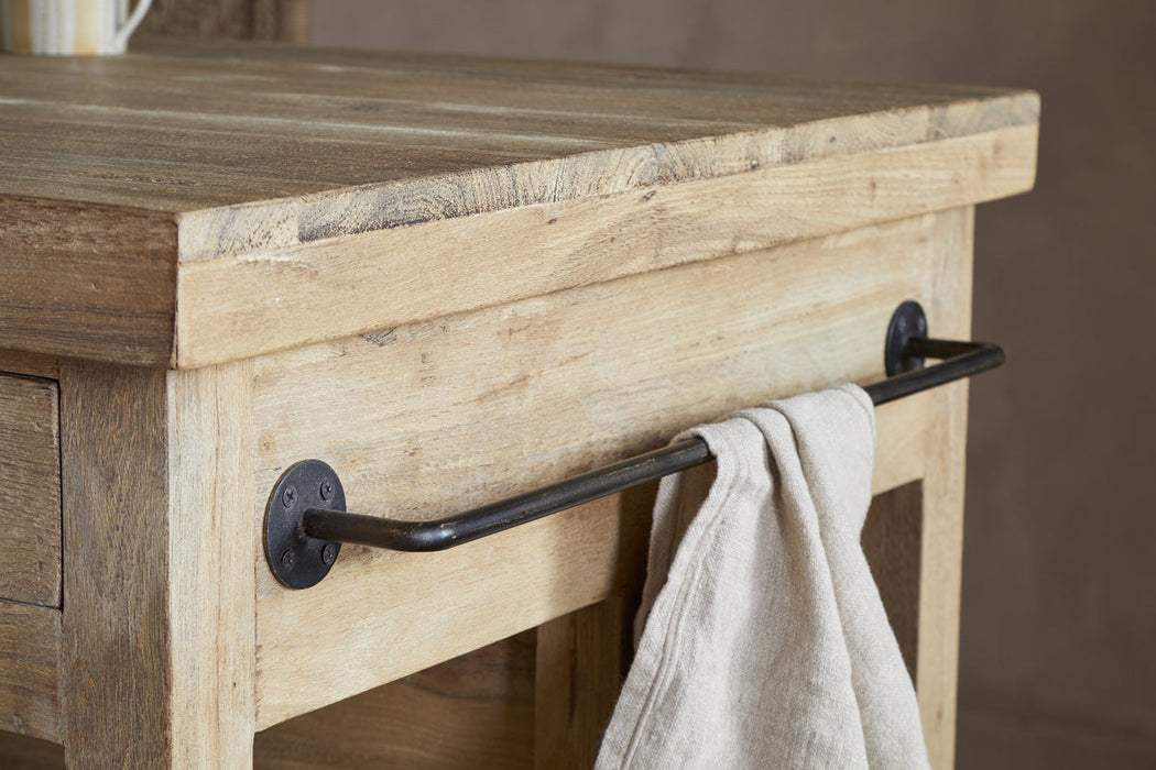 Tivu Reclaimed Wood Kitchen Island - Natural