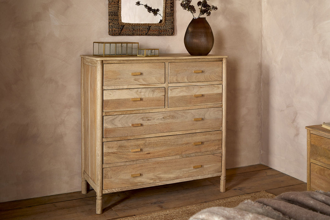 Sri Mango Wood Chest Of Drawers Natural
