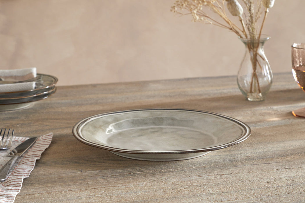 Pedra Dinner Plate Pewter