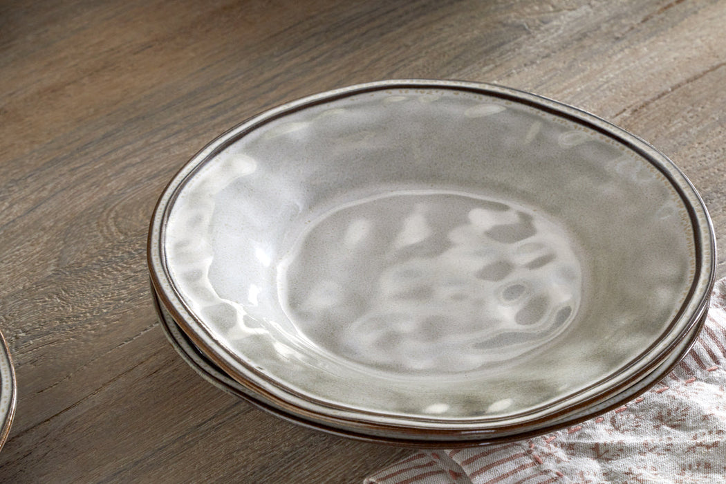 Pedra Dinnerware Set - Pewter - Set of 12