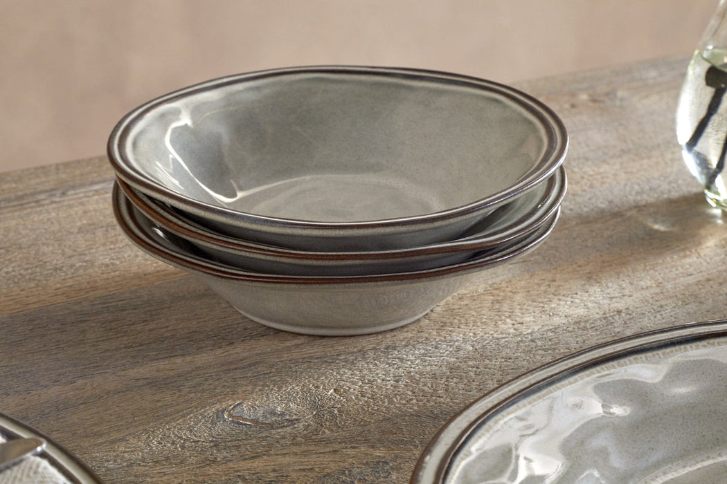 Pedra Dinnerware Set - Pewter - Set of 12