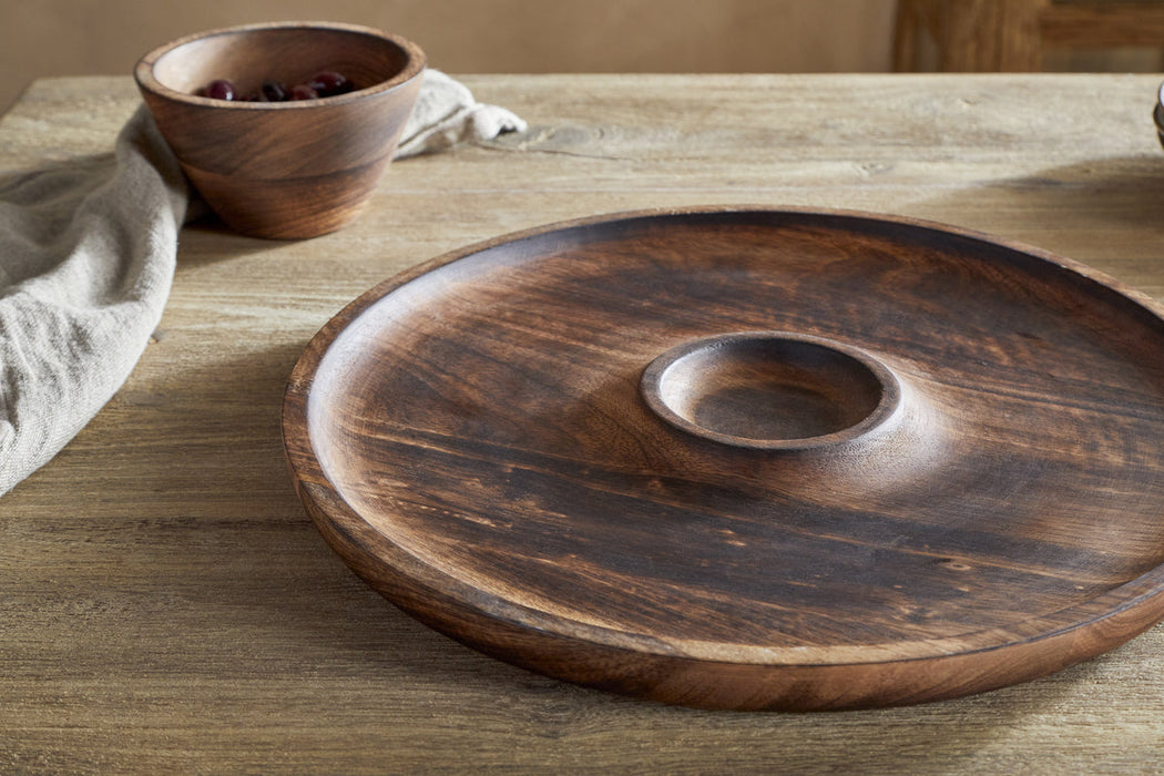 Sindar Serving Tray with Bowl - Natural