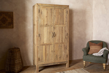 Iya Reclaimed Wood Wardrobe - Natural