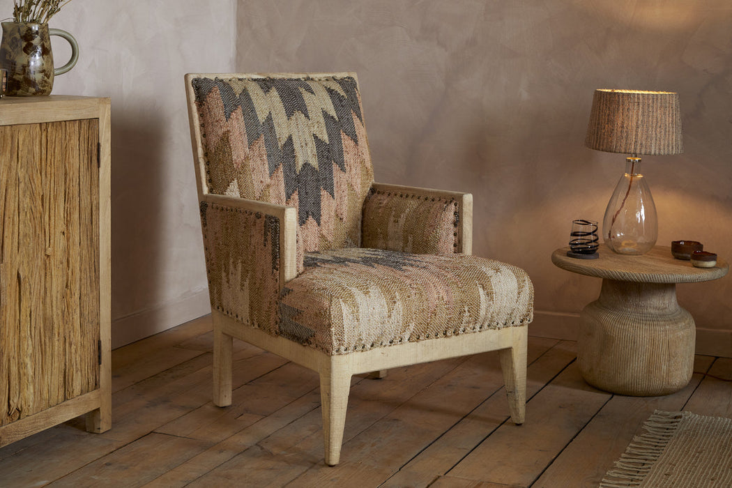 Chhavi Kilim Upholstered Armchair Multi
